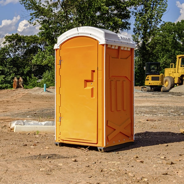 can i customize the exterior of the porta potties with my event logo or branding in Haleburg AL